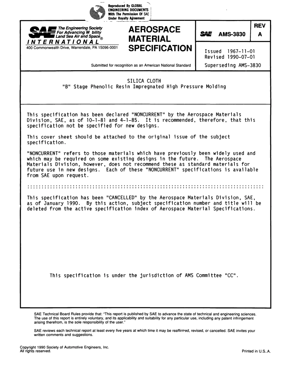 SAE AMS 3830A-1990 scan.pdf_第1页
