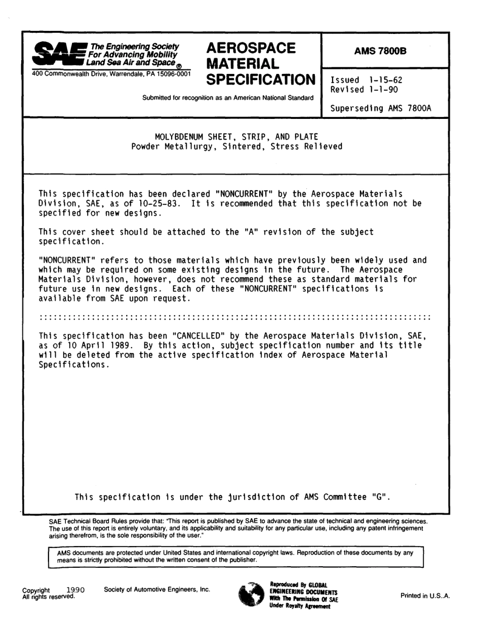 SAE AMS 7800B-1990 scan.pdf_第1页