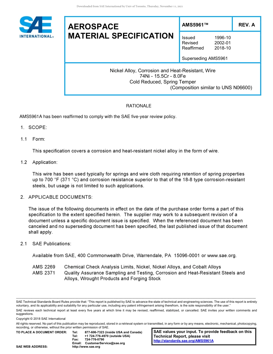SAE AMS 5961A-2018.pdf_第1页