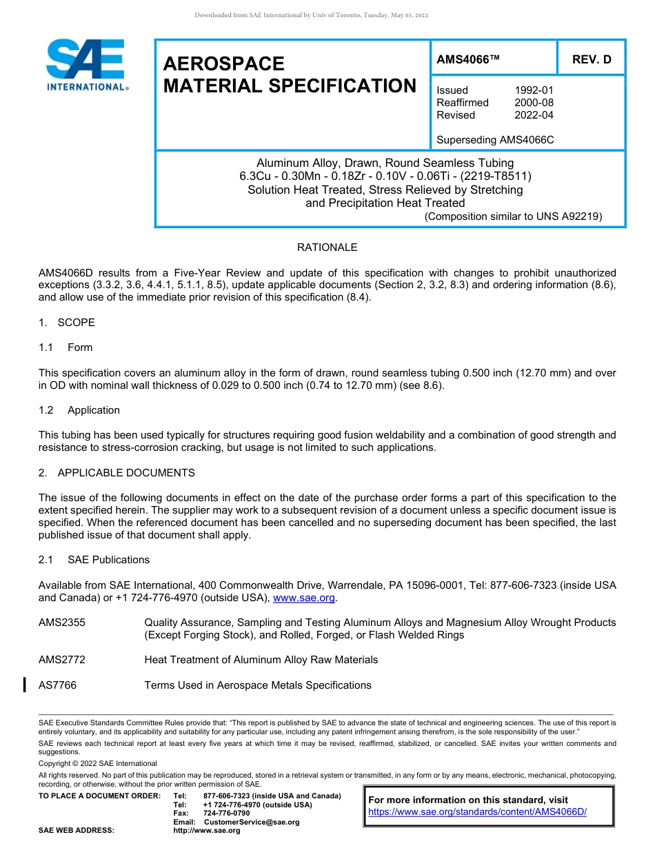 SAE AMS 4066D-2022.pdf_第1页