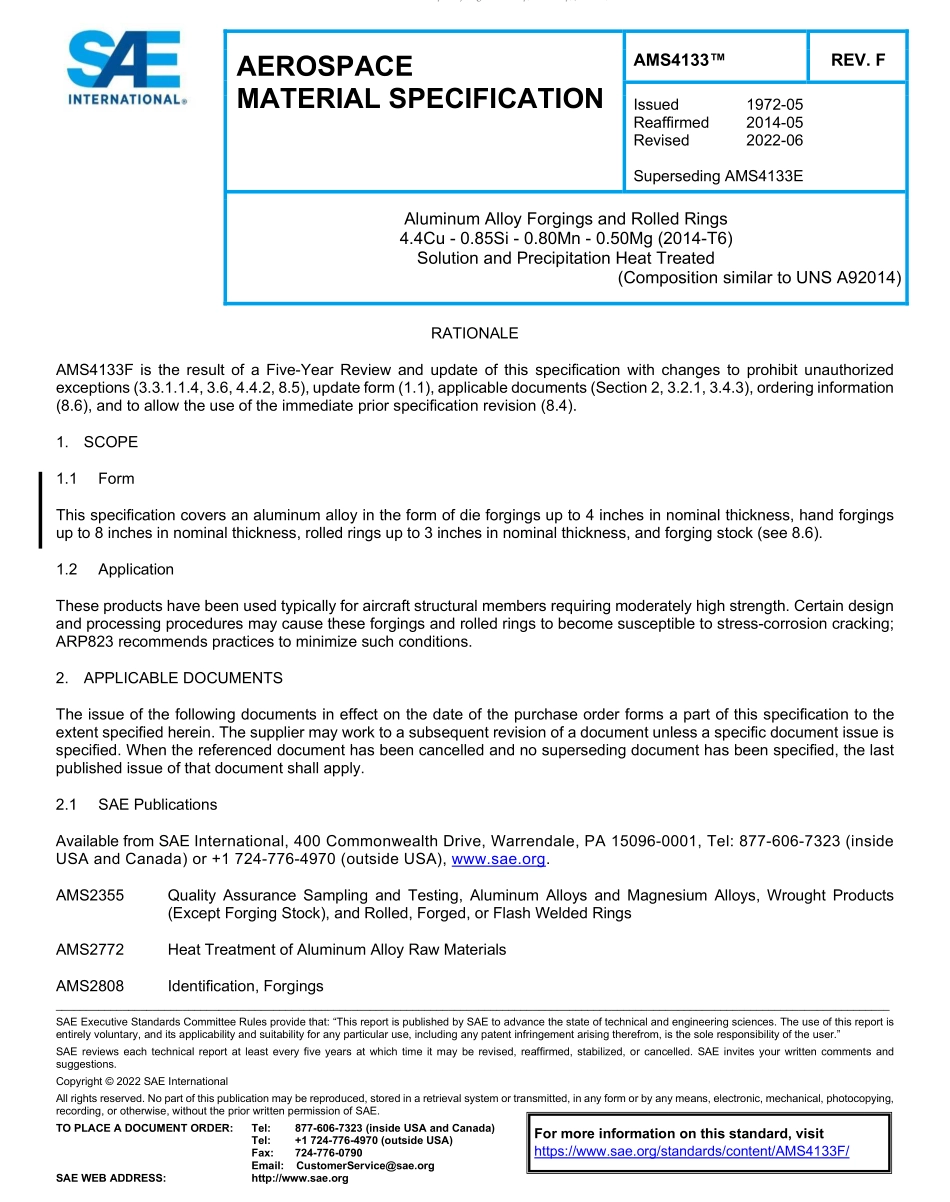 SAE AMS 4133F-2022.pdf_第1页