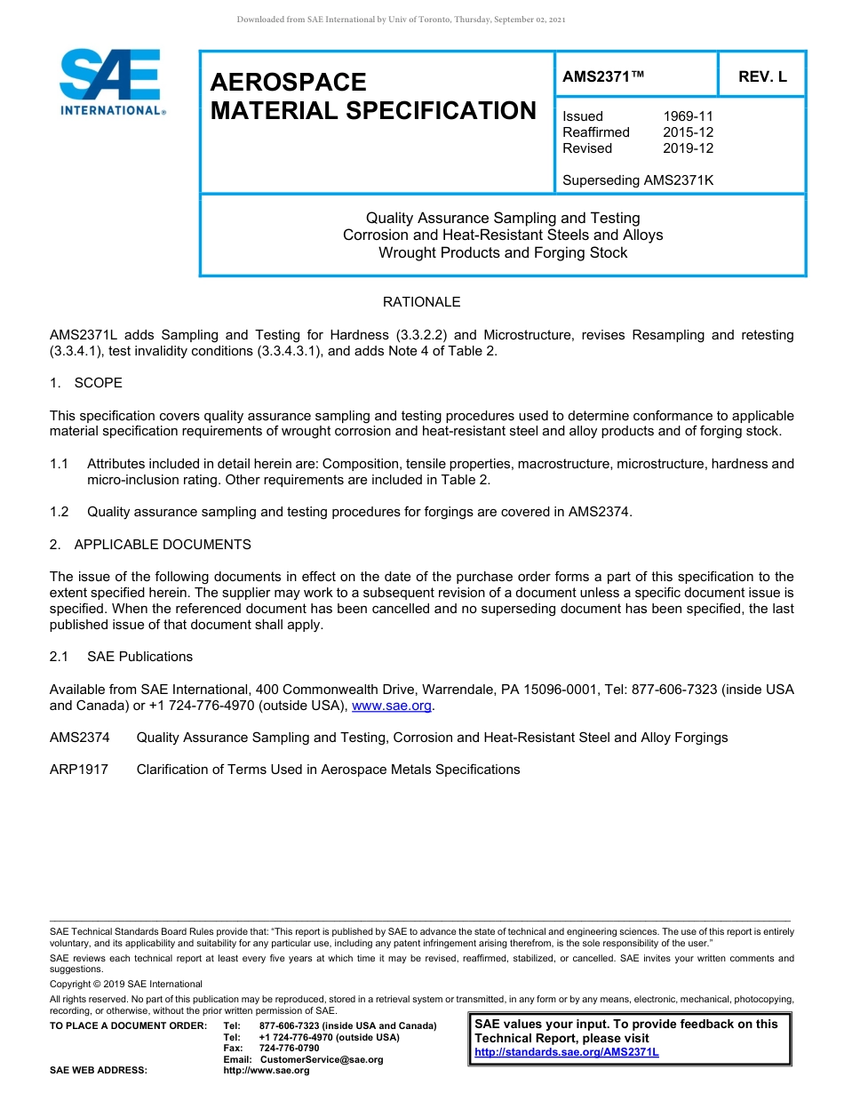 SAE AMS 2371L-2019.pdf_第1页