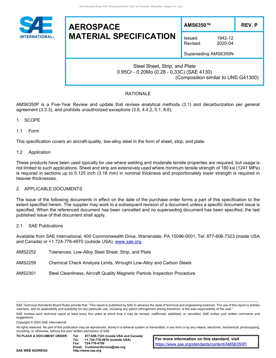 SAE AMS 6350P-2020.pdf_第1页