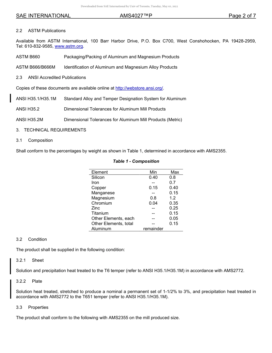 SAE AMS 4027P-2022.pdf_第2页