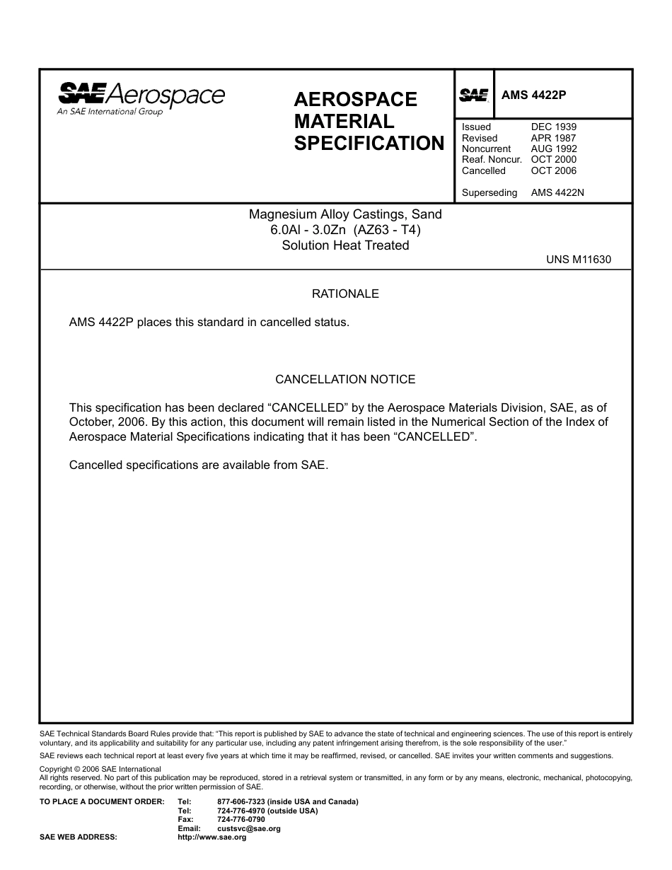 SAE AMS 4422P-2006.pdf_第1页