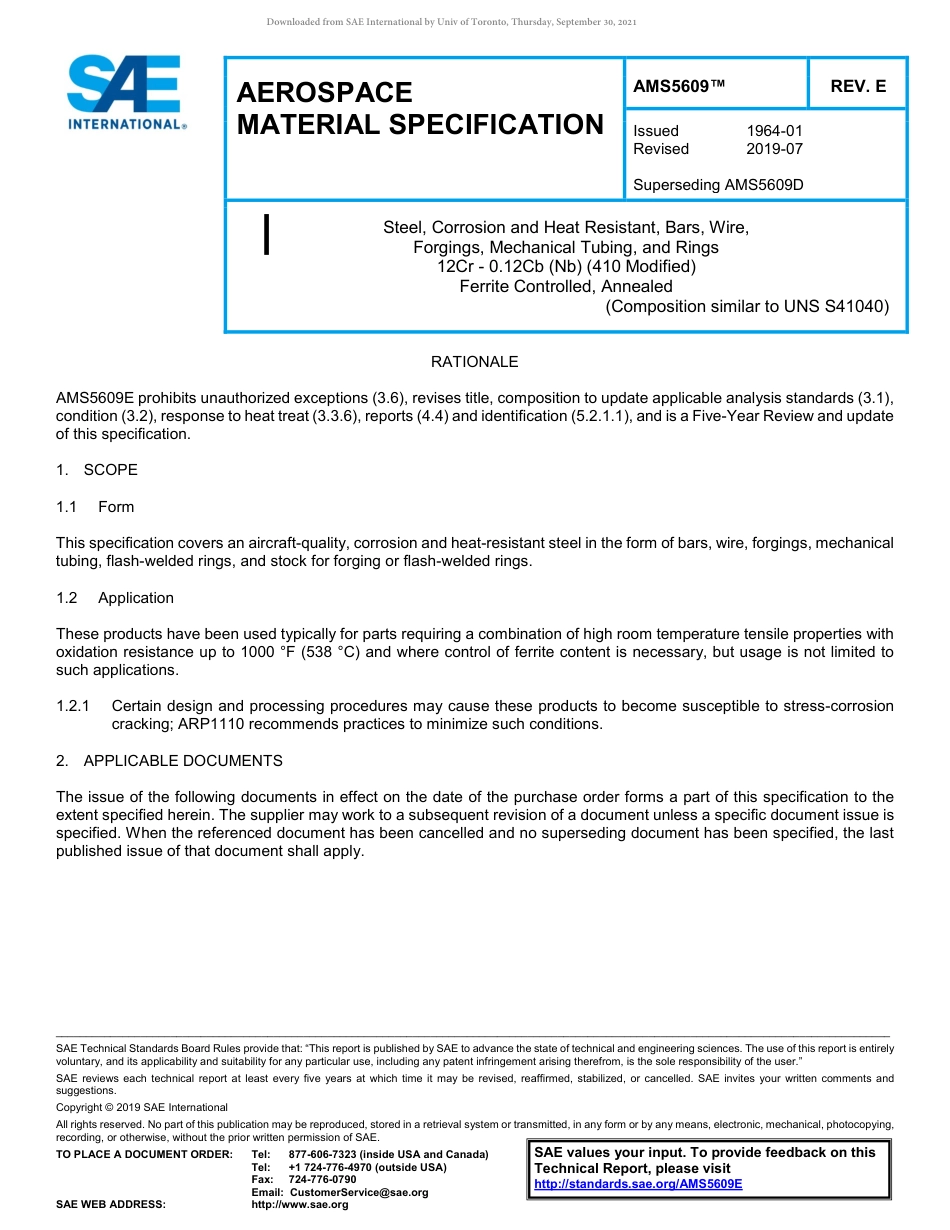 SAE AMS 5609E-2019.pdf_第1页