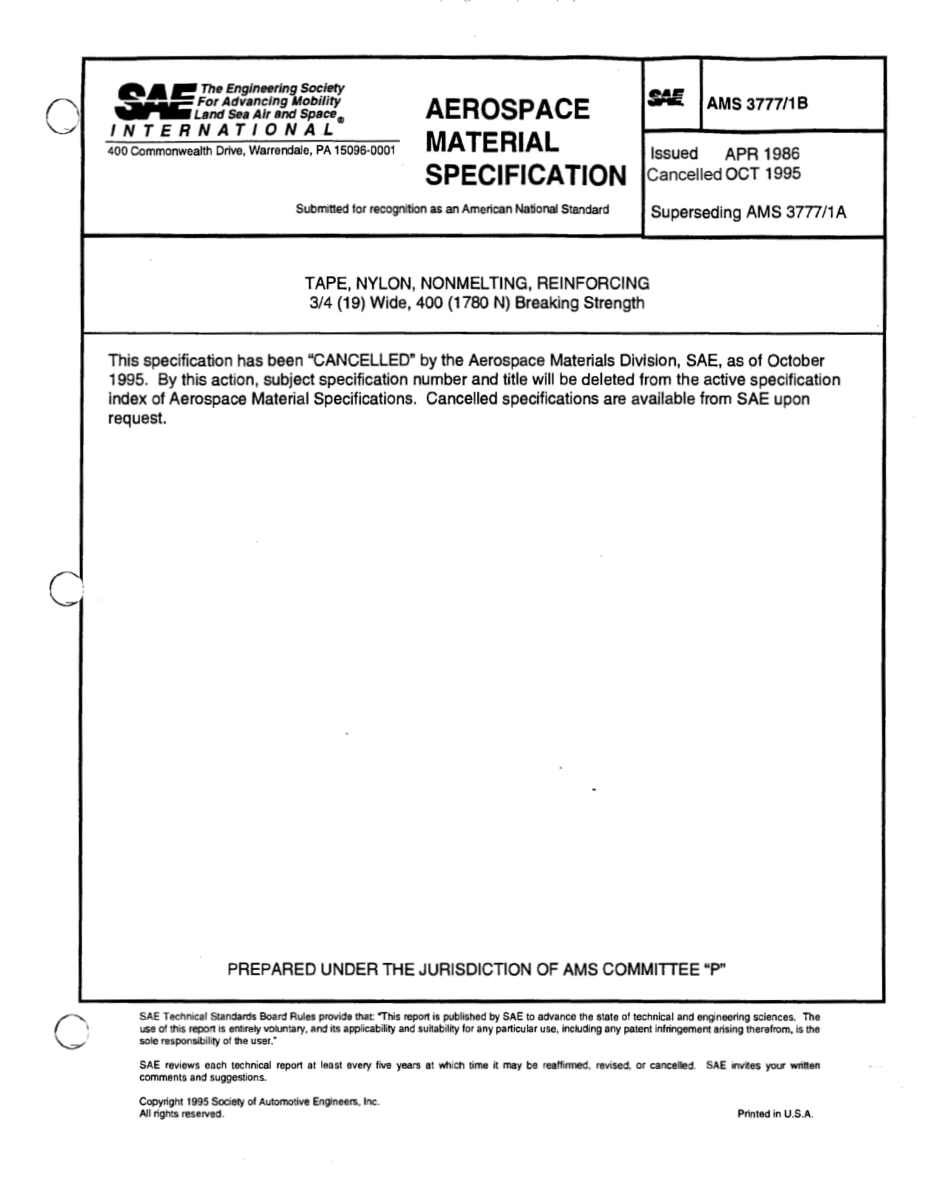 SAE AMS 3777-1B-1995 scan.pdf_第1页