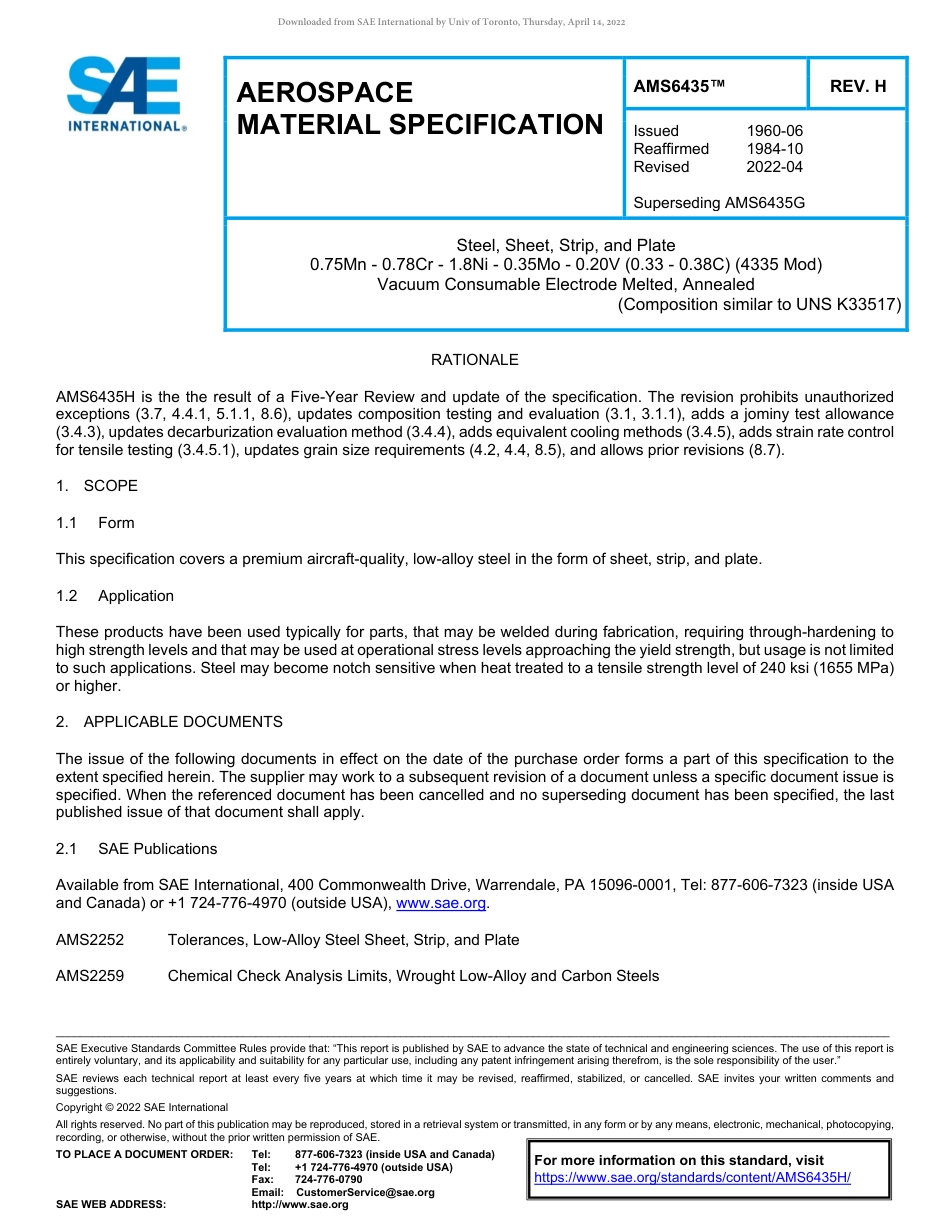 SAE AMS 6435H-2022.pdf_第1页