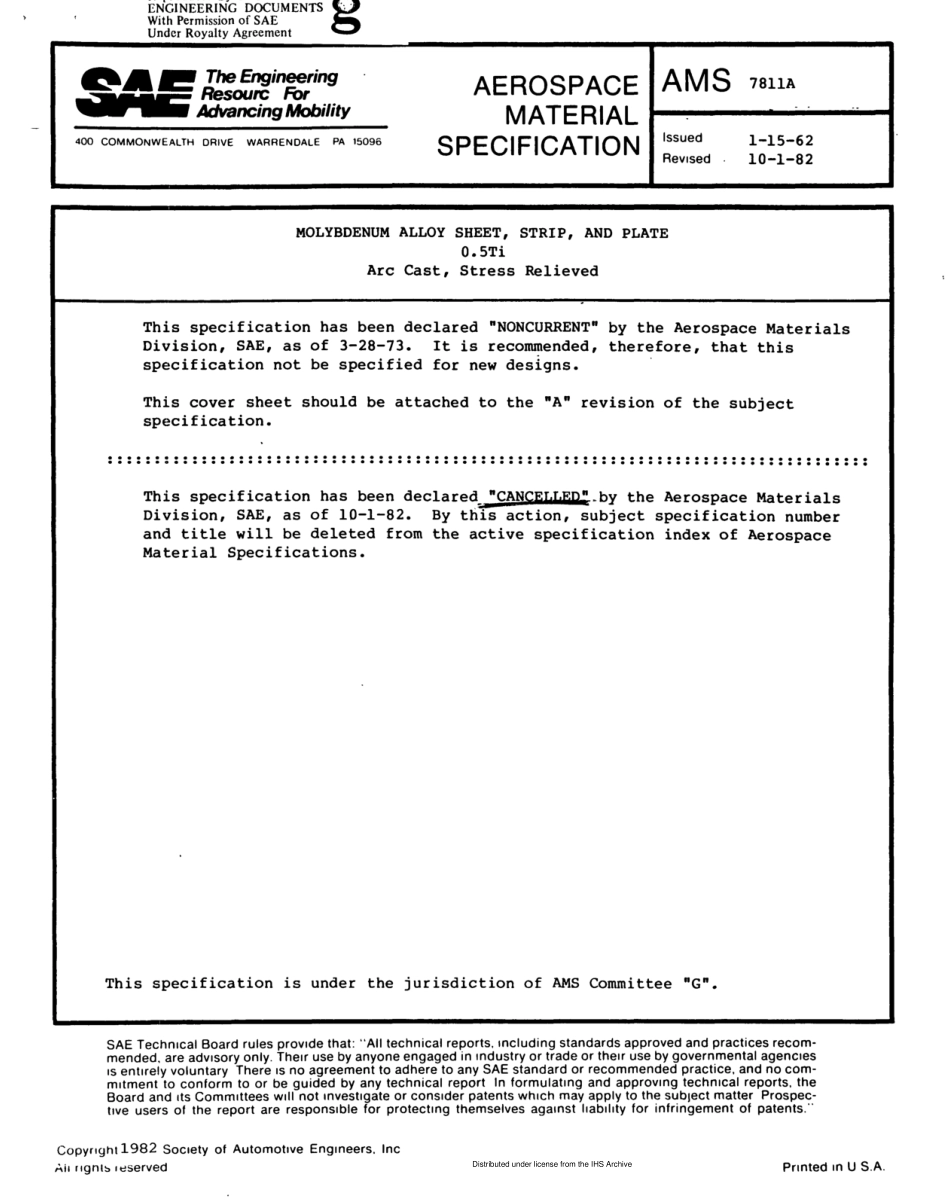 SAE AMS 7811A-1982 scan.pdf_第1页