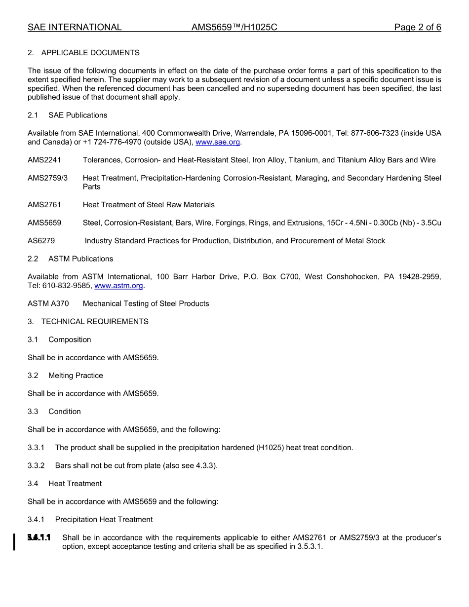 SAE AMS 5659-H1025C-2022.pdf_第2页