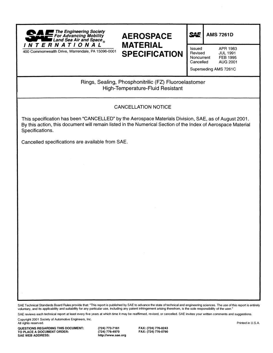 SAE AMS 7261D-2001.pdf_第1页