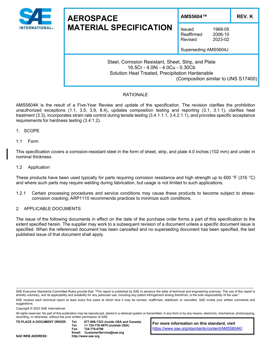SAE AMS 5604K-2023.pdf_第1页