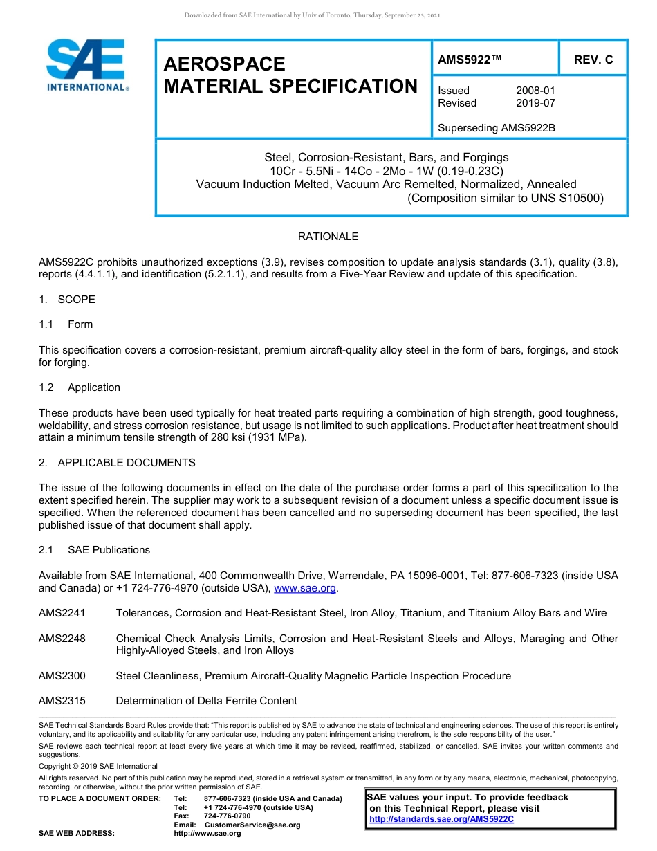 SAE AMS 5922C-2019.pdf_第1页
