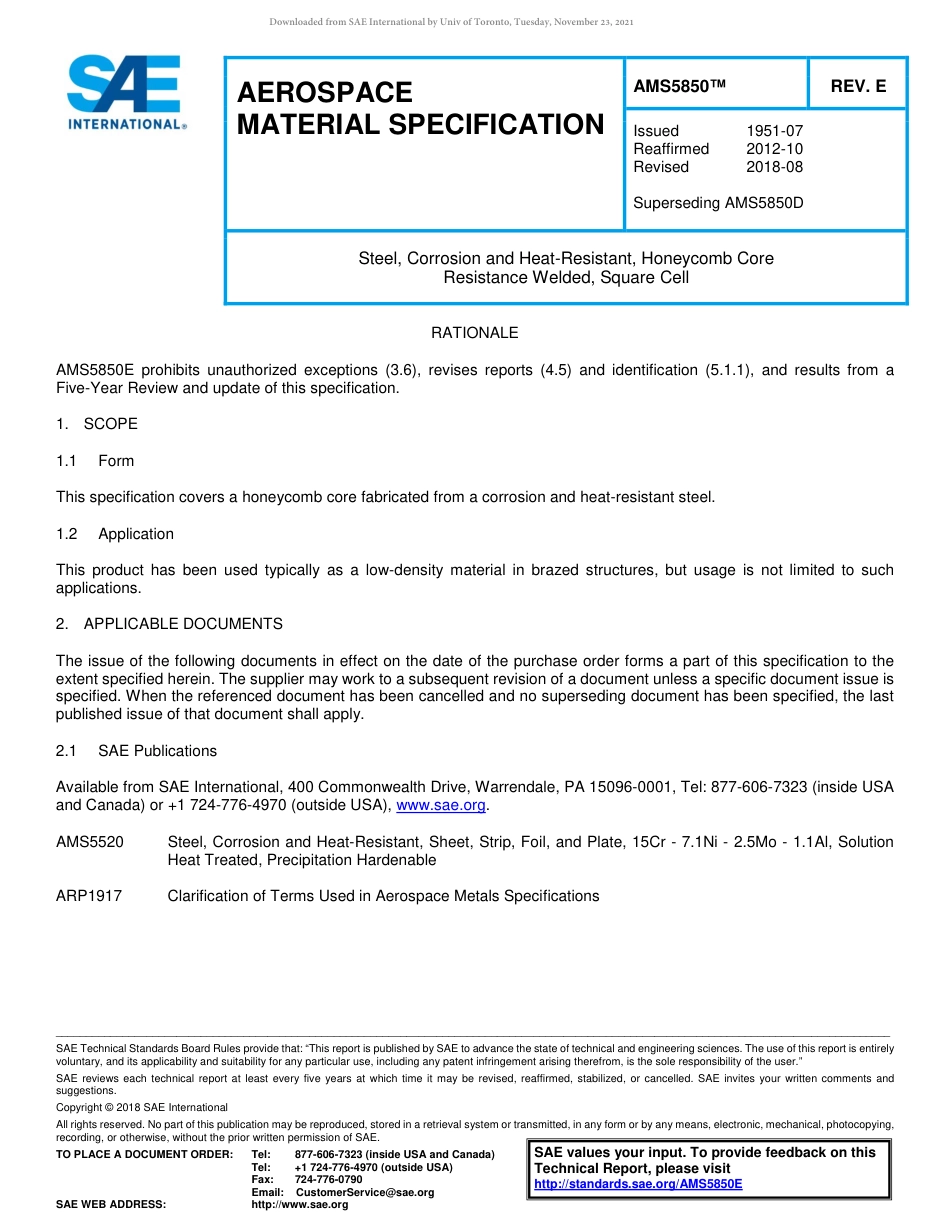 SAE AMS 5850E-2018.pdf_第1页
