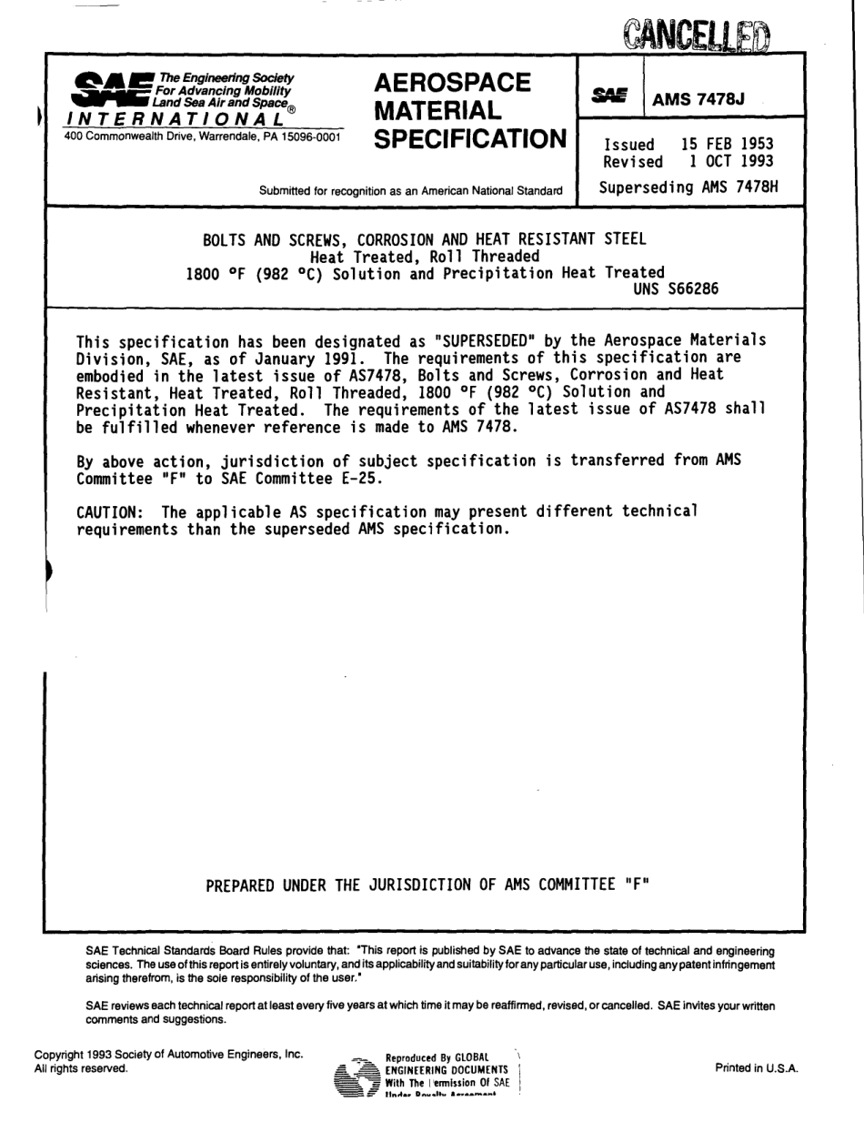 SAE AMS 7478J-1993 scan.pdf_第1页