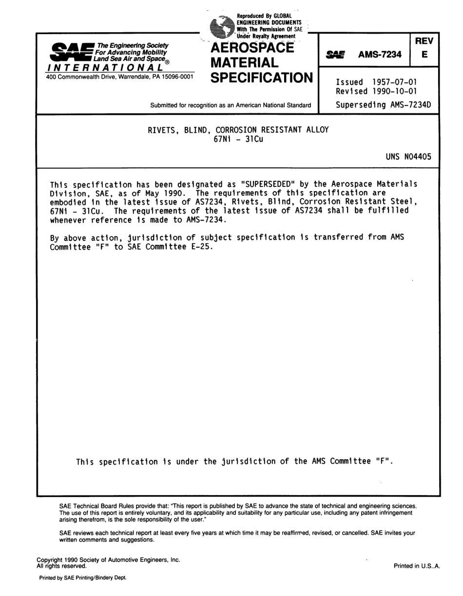 SAE AMS 7234E-1990 scan.pdf_第1页