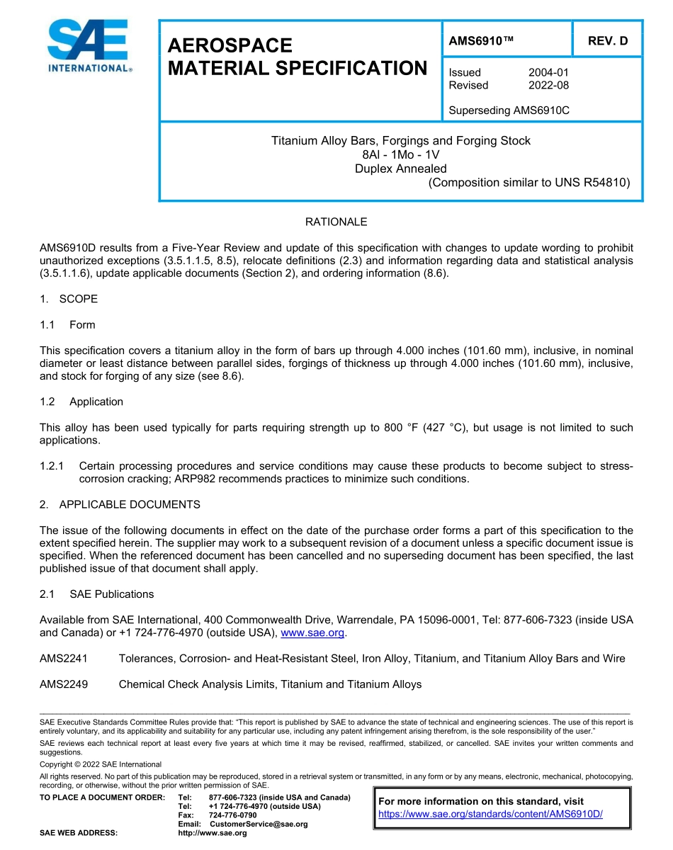 SAE AMS 6910D-2022.pdf_第1页