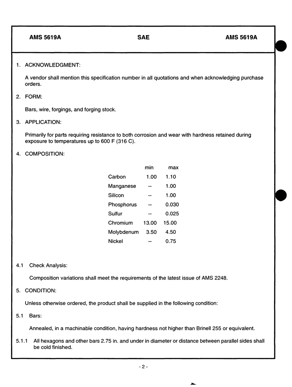 SAE AMS 5619A-2000 scan.pdf_第2页