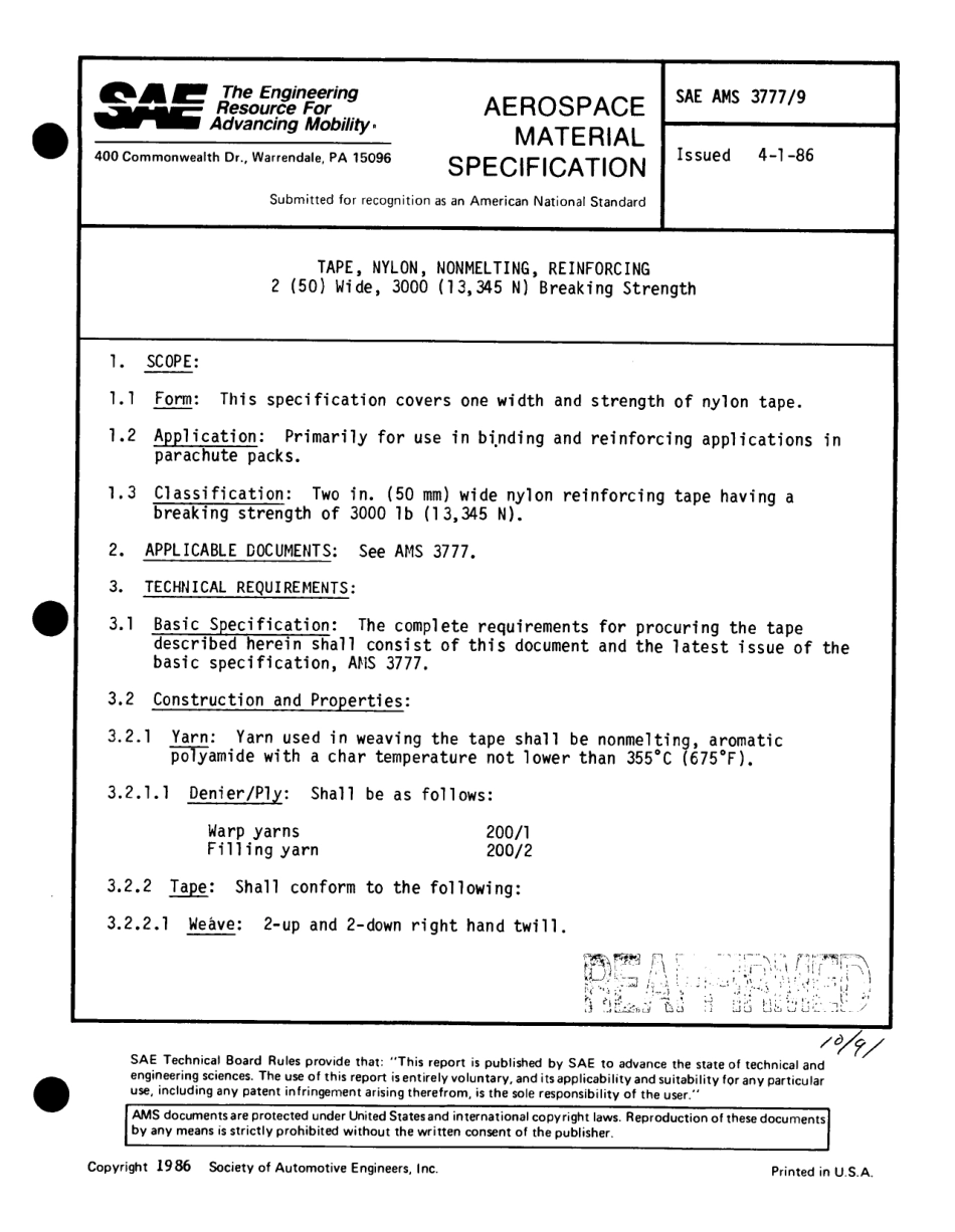 SAE AMS 3777-9B-1995 scan.pdf_第2页