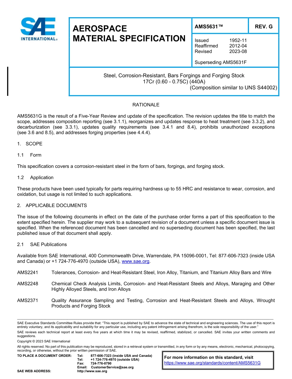 SAE AMS 5631G-2023.pdf_第1页