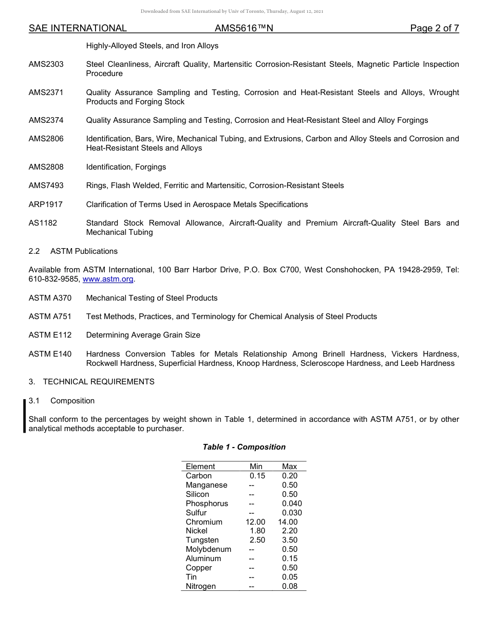 SAE AMS 5616N-2020.pdf_第2页