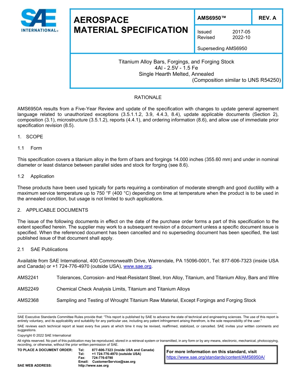 SAE AMS 6950A-2022.pdf_第1页