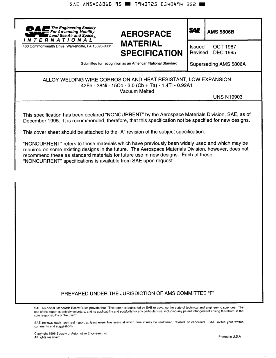 SAE AMS 5806B-1995 scan.pdf_第1页