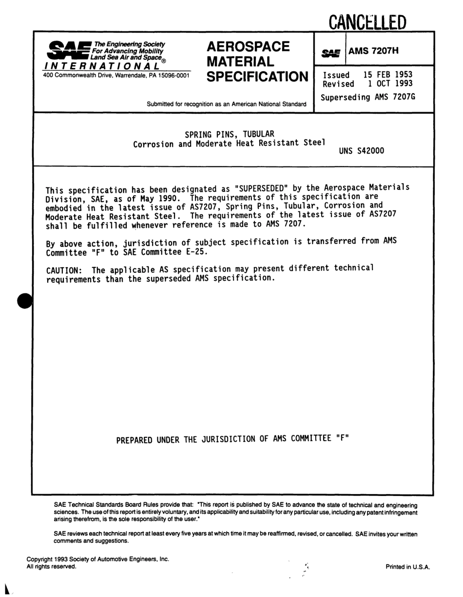 SAE AMS 7207H-1993 scan.pdf_第1页
