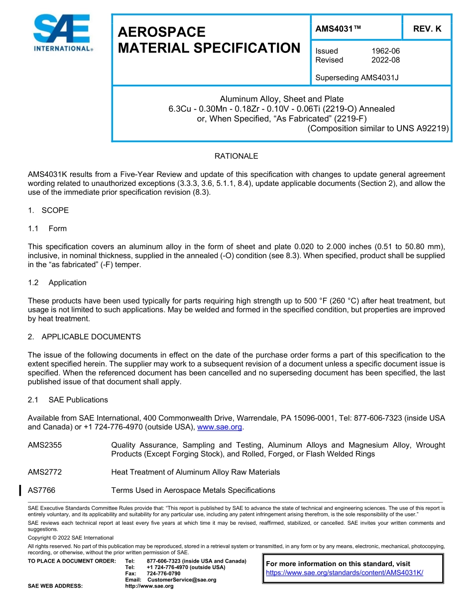 SAE AMS 4031K-2022.pdf_第1页