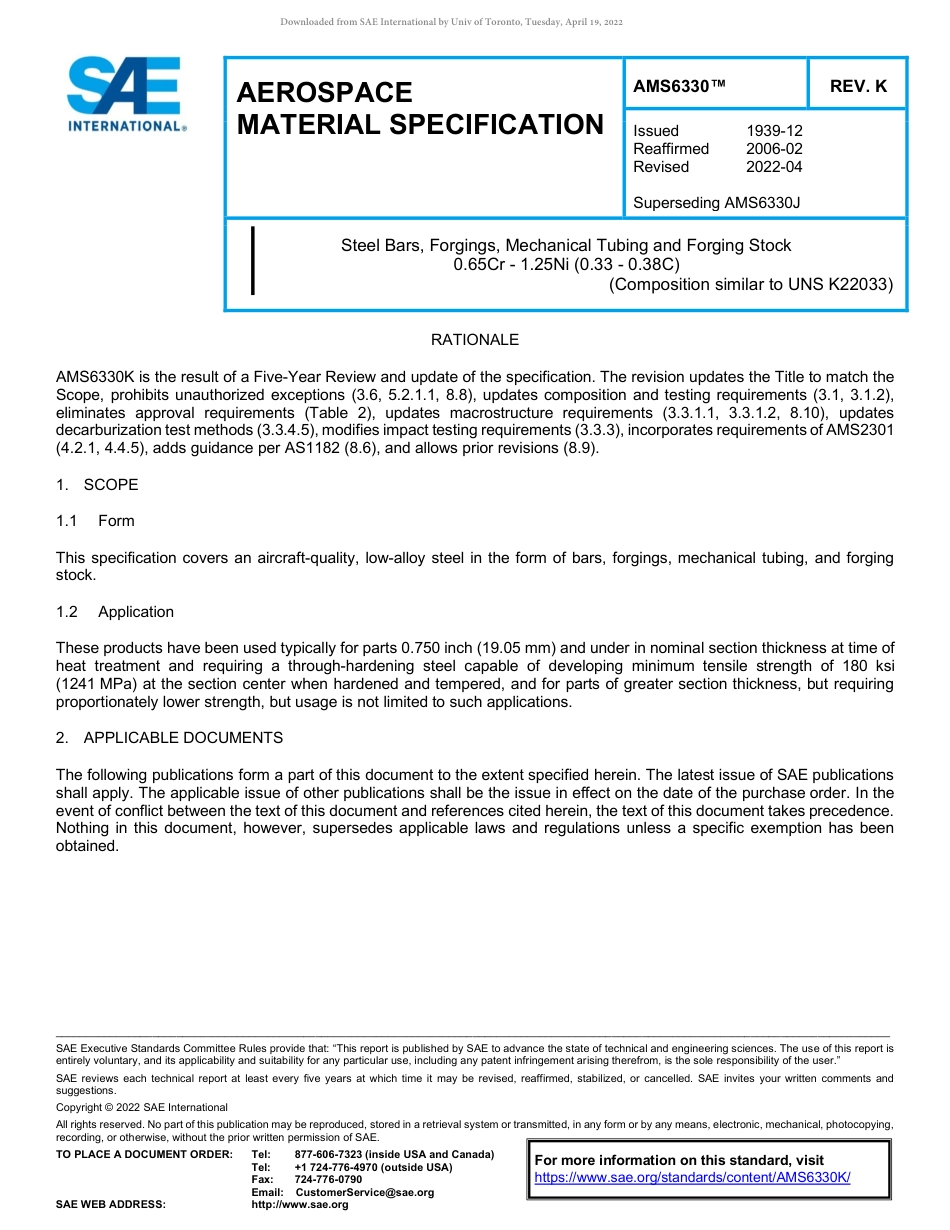SAE AMS 6330K-2022.pdf_第1页
