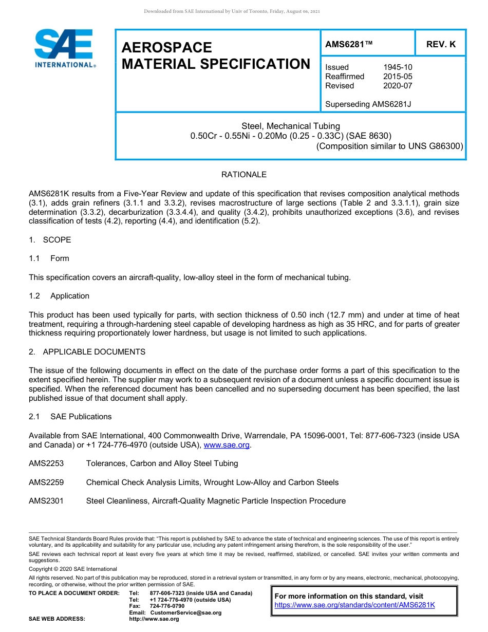 SAE AMS 6281K-2020.pdf_第1页