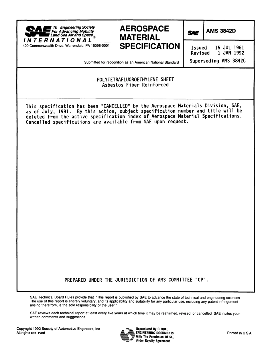 SAE AMS 3842D-1992 scan.pdf_第1页