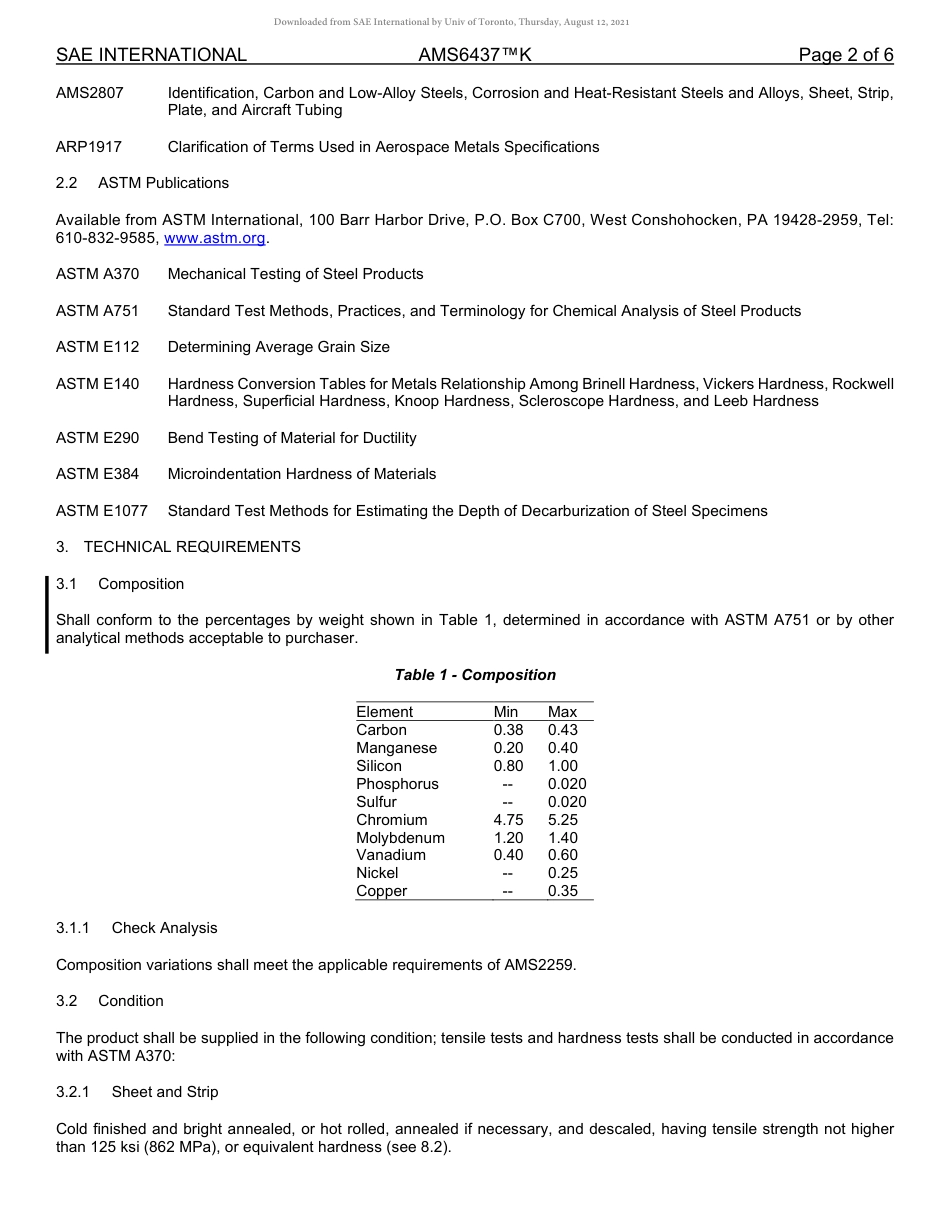 SAE AMS 6437K-2020.pdf_第2页