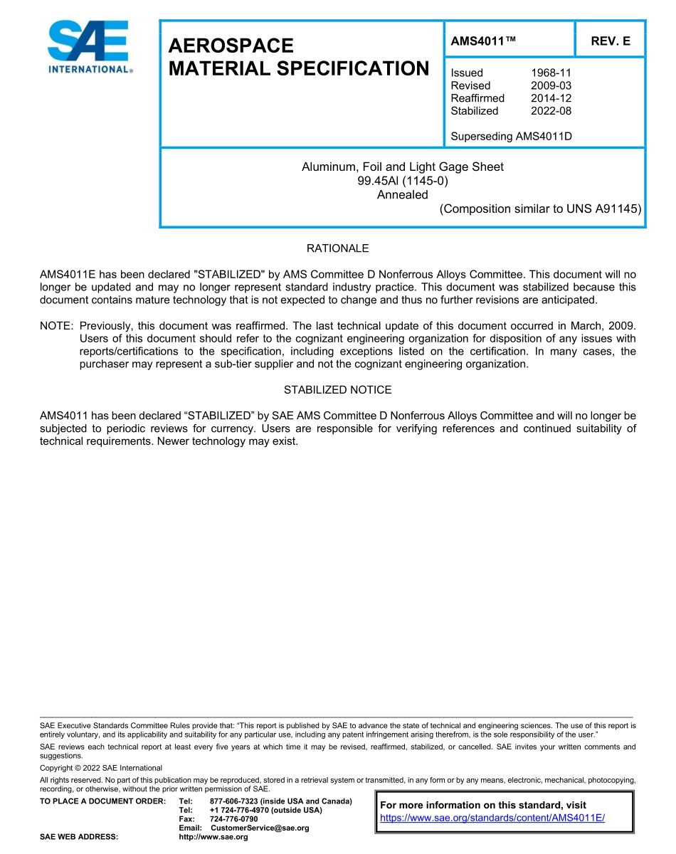 SAE AMS 4011E-2022.pdf_第1页
