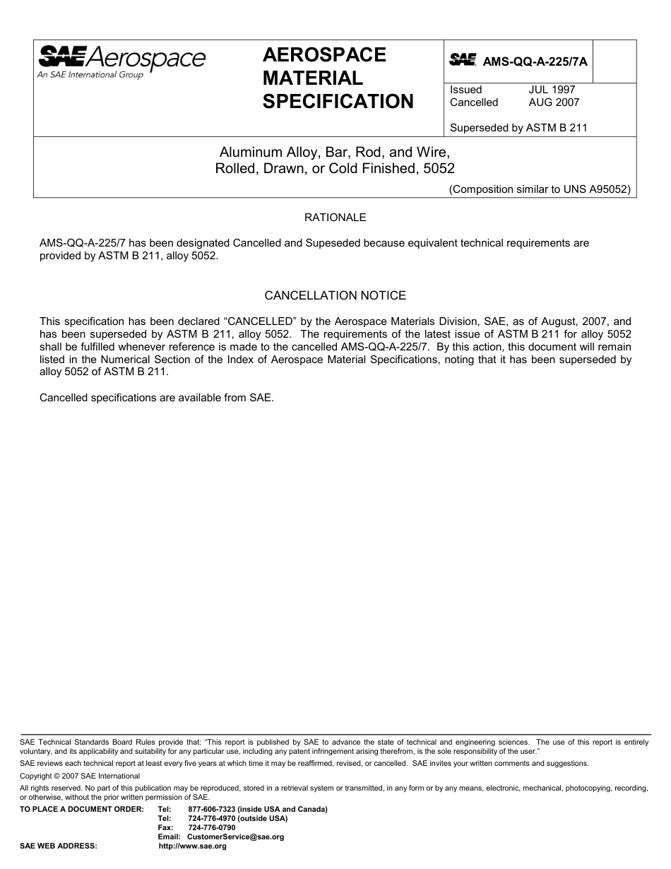 SAE AMS-QQ-A-225-7A-2007.pdf_第1页