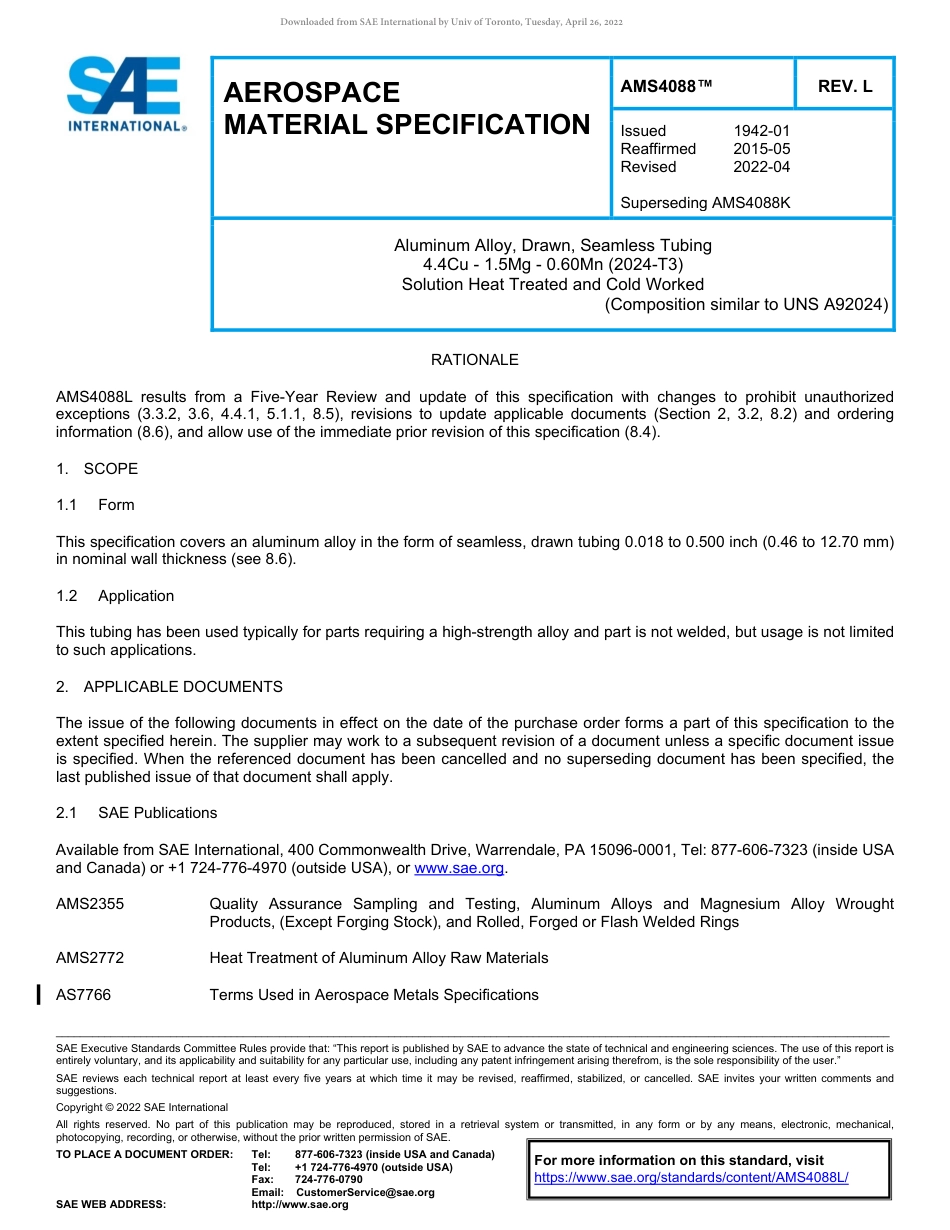 SAE AMS 4088L-2022.pdf_第1页