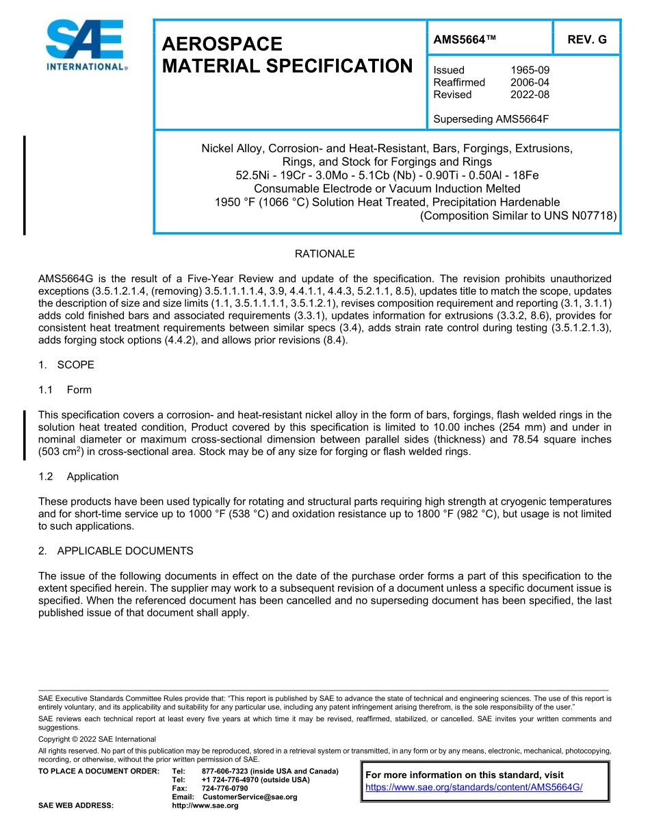 SAE AMS 5664G-2022.pdf_第1页