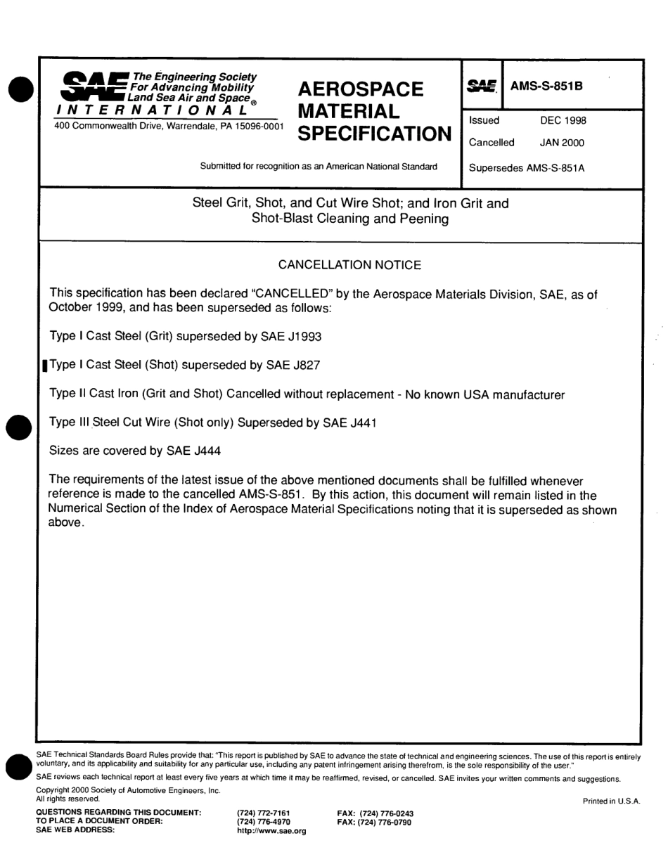 SAE AMS-S-851B-2000 scan.pdf_第1页