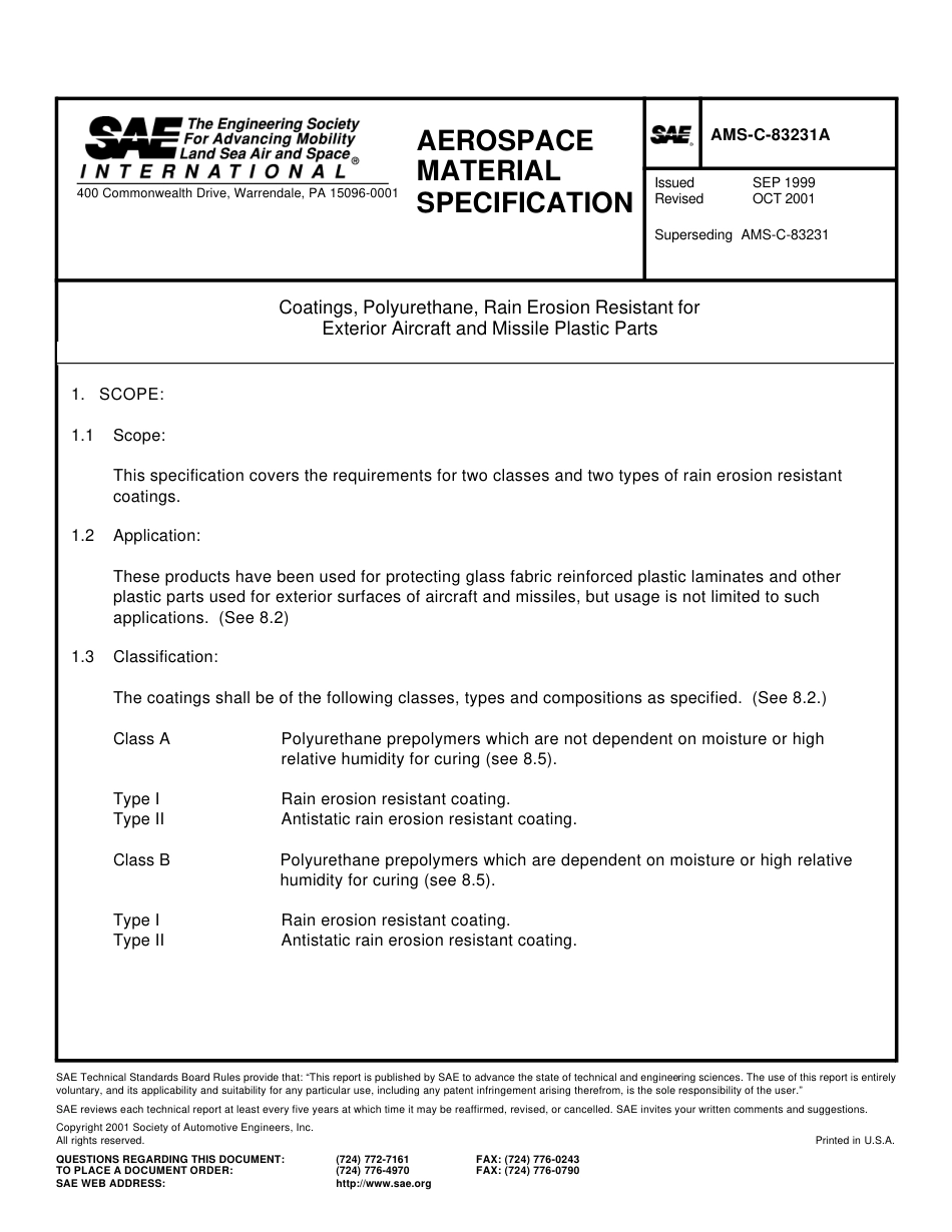 SAE AMS-C-83231A-2001.pdf_第1页
