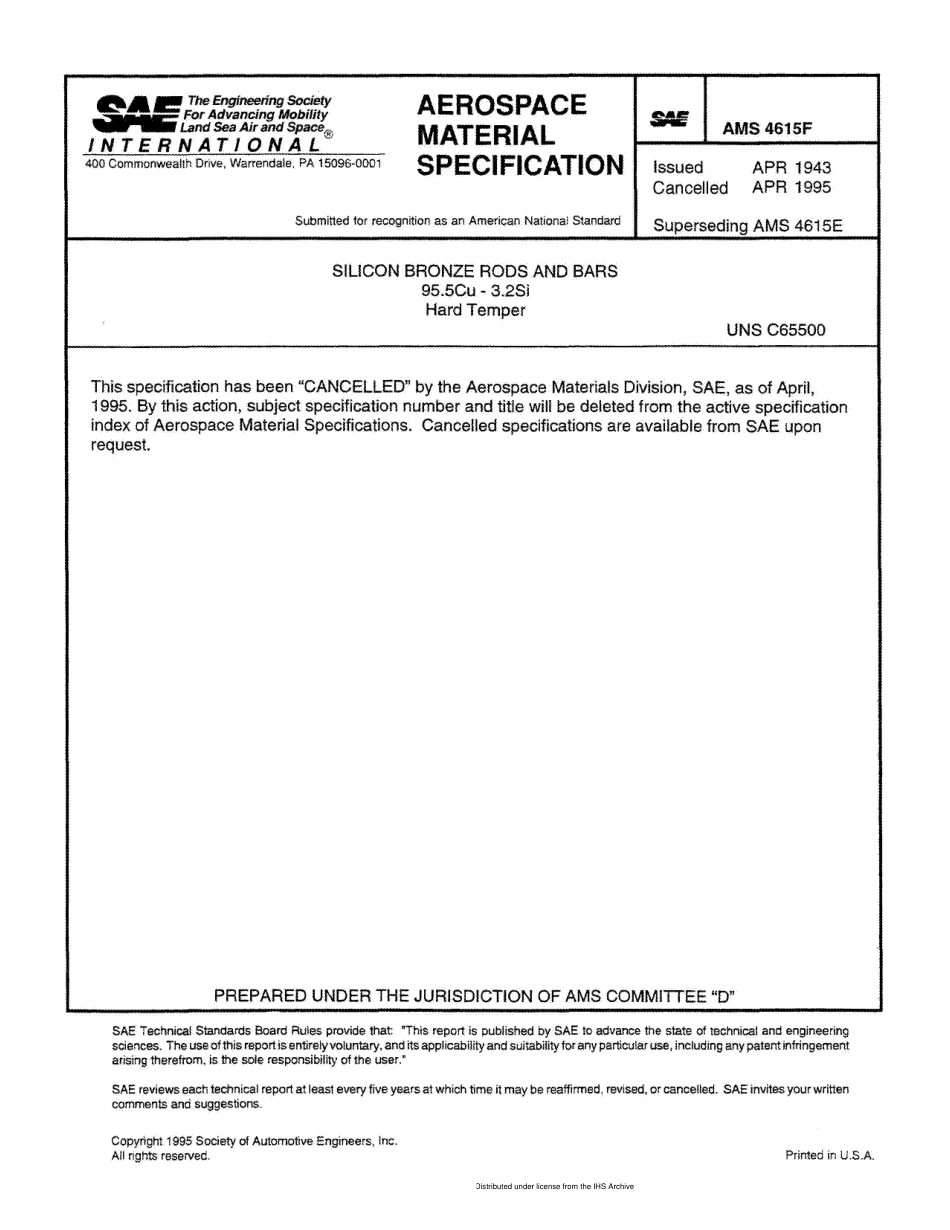SAE AMS 4615F-1995 scan.pdf_第1页