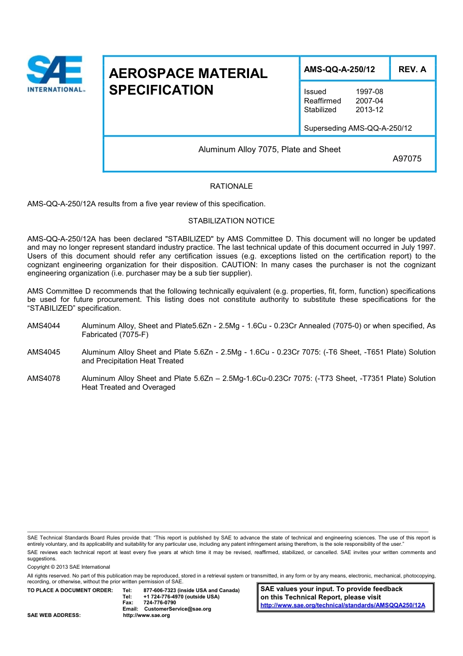 SAE AMS-QQ-A-250-12A-2013.pdf_第1页