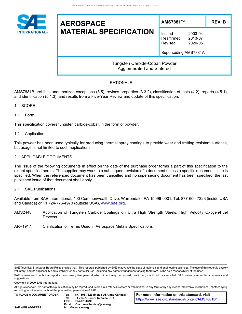 SAE AMS 7881B-2020.pdf_第1页