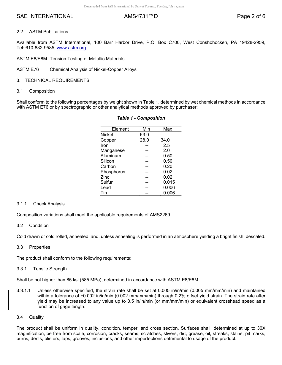 SAE AMS 4731D-2021.pdf_第2页