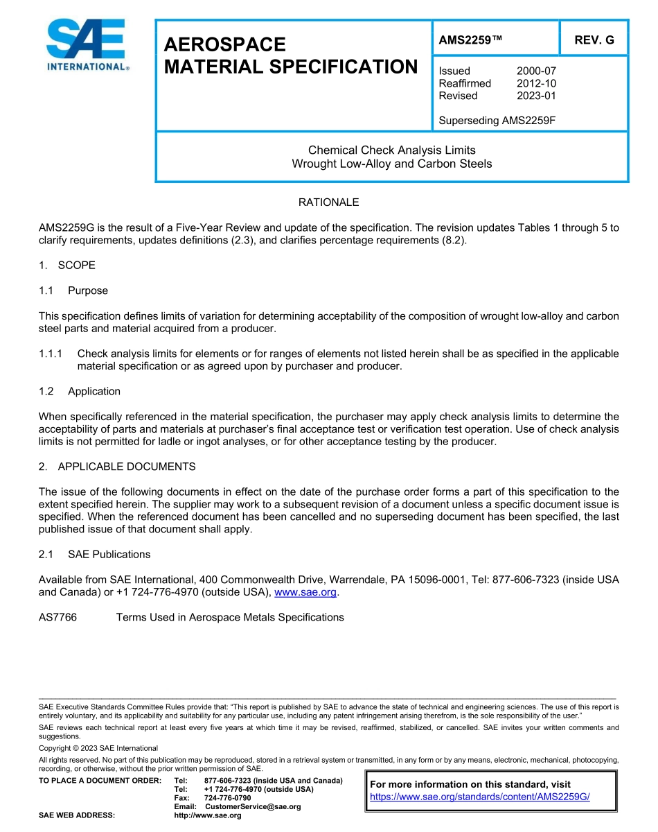 SAE AMS 2259G-2023.pdf_第1页