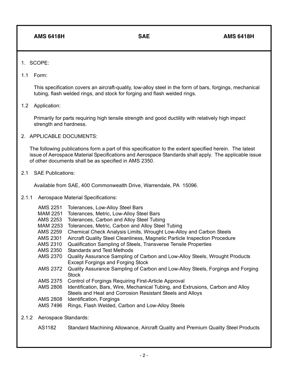 SAE AMS 6418H-2000.pdf_第2页