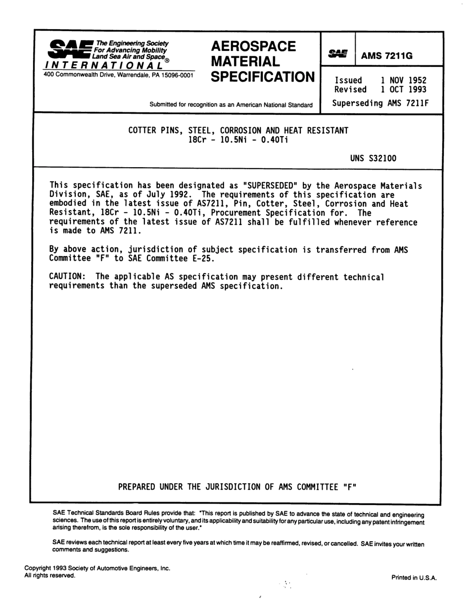 SAE AMS 7211G-1993 scan.pdf_第1页
