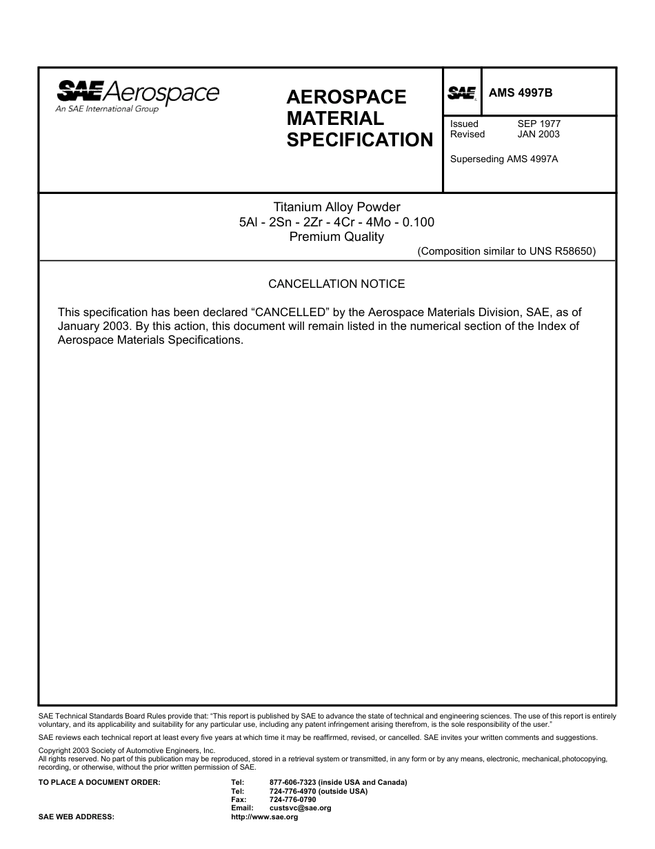 SAE AMS 4997B-2003.pdf_第1页