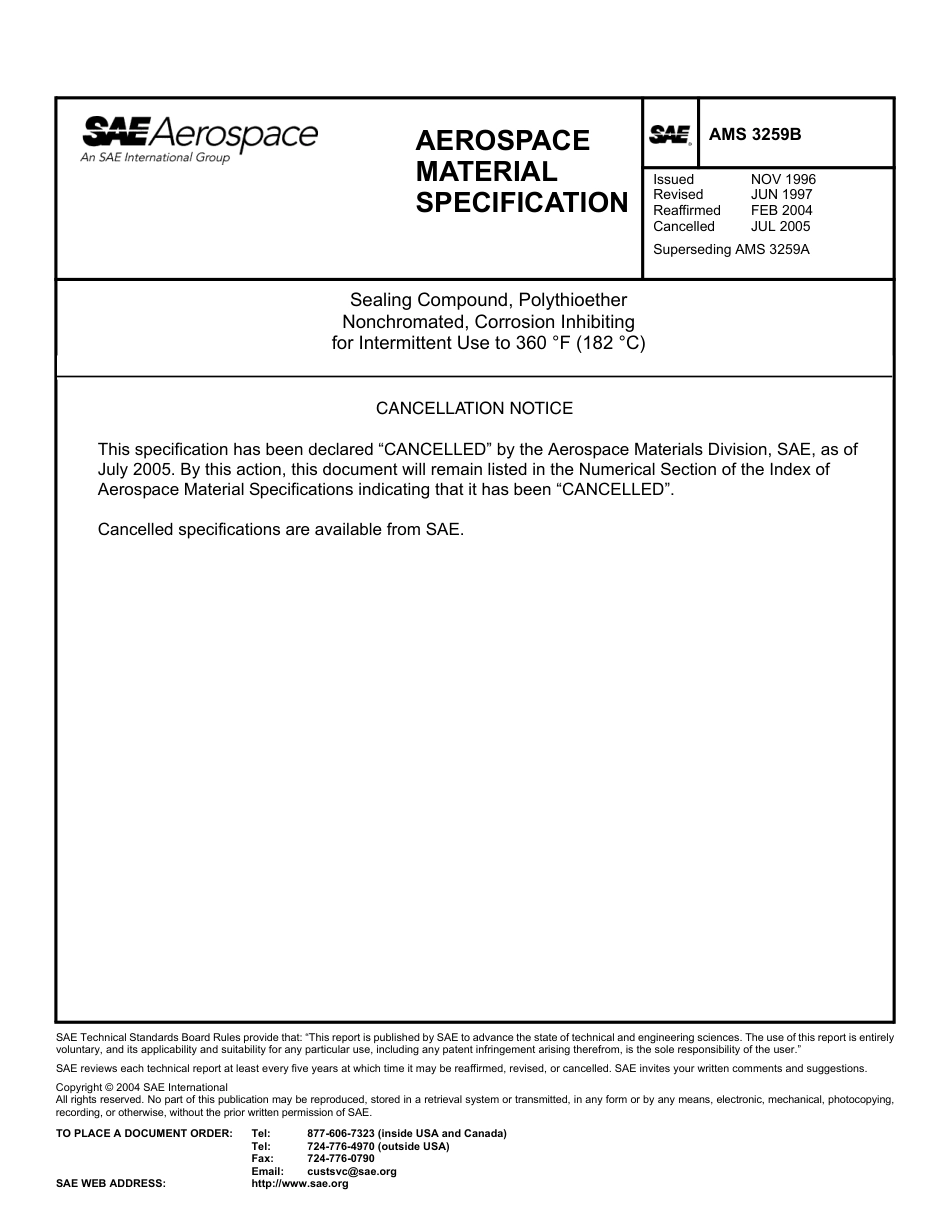 SAE AMS 3259B-2005.pdf_第1页