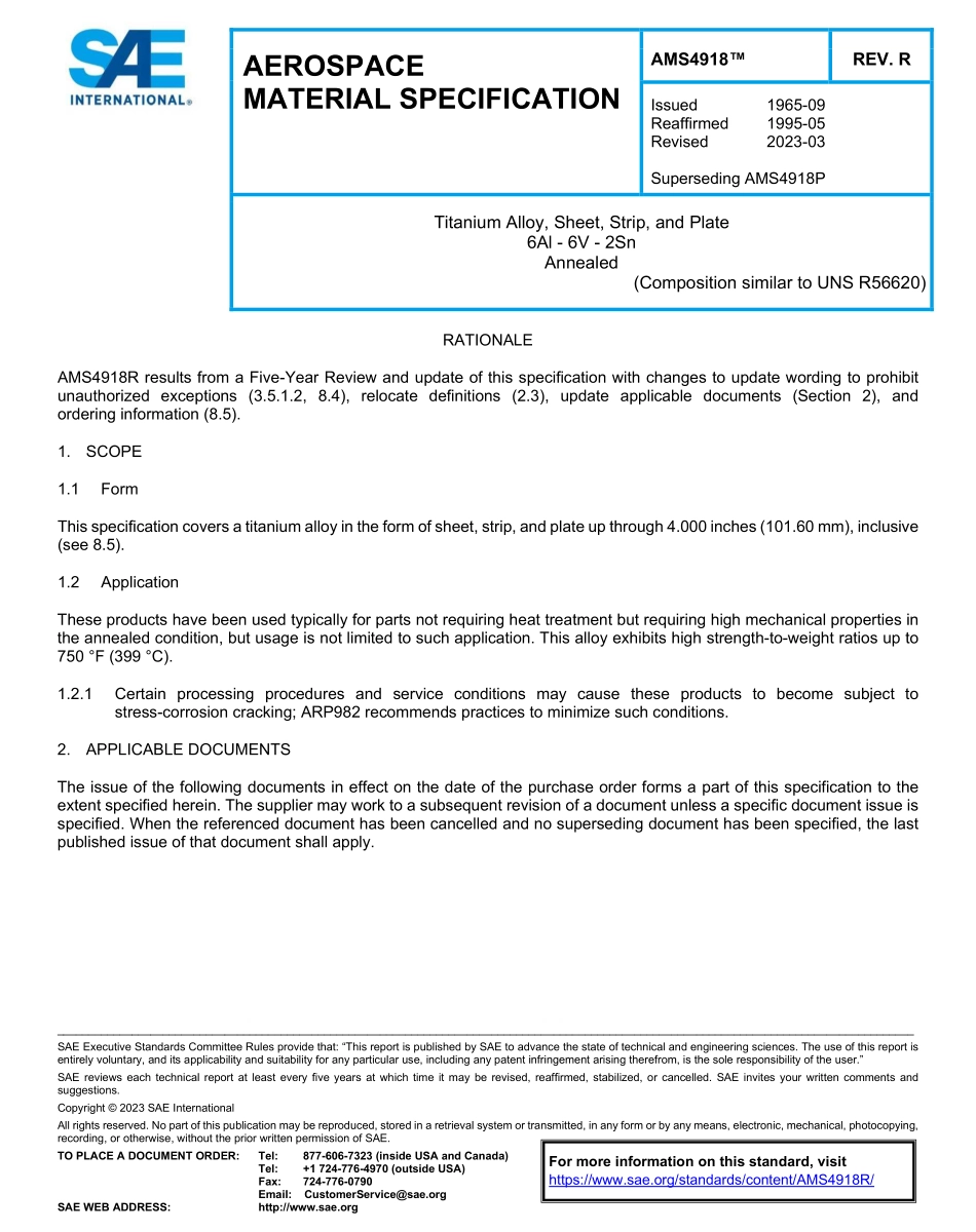 SAE AMS 4918R-2023.pdf_第1页