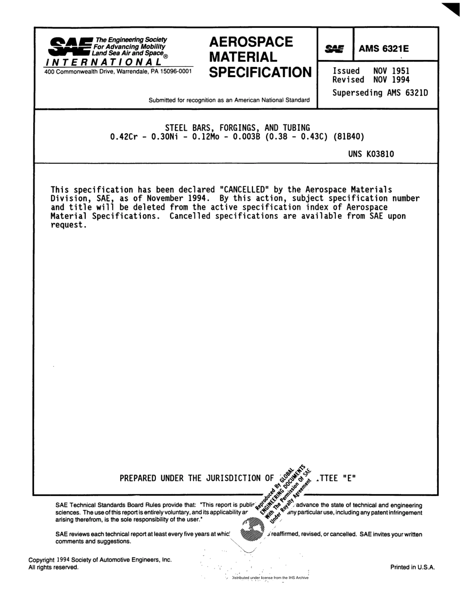 SAE AMS 6321E-1994 scan.pdf_第1页